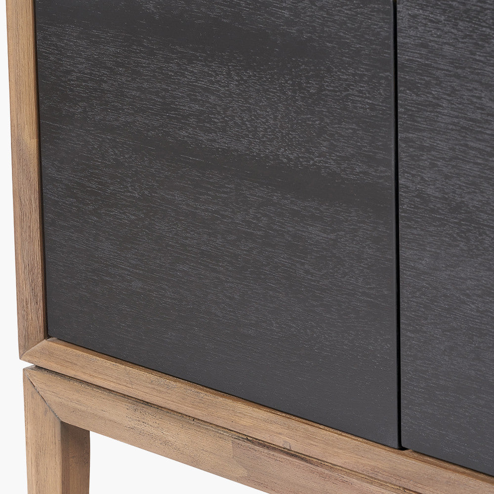 Gio Black & Natural Acacia Wood Sideboard